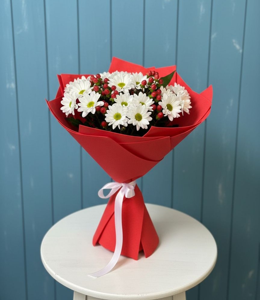 Букет цветов из: Хризантемы в Саратовской