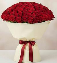 Букет 101 Красная роза Милано в Саратовской