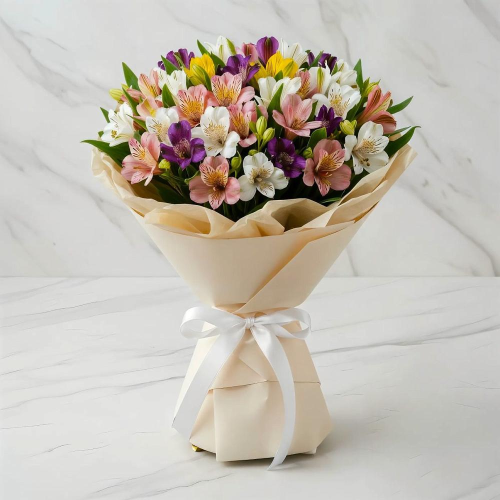 Букет цветов из: Альстромерии в Саратовской