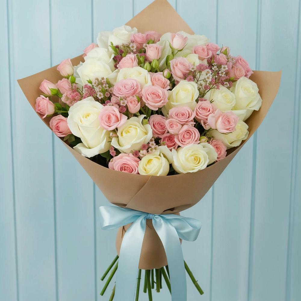 Букет цветов из: Розы в Саратовской