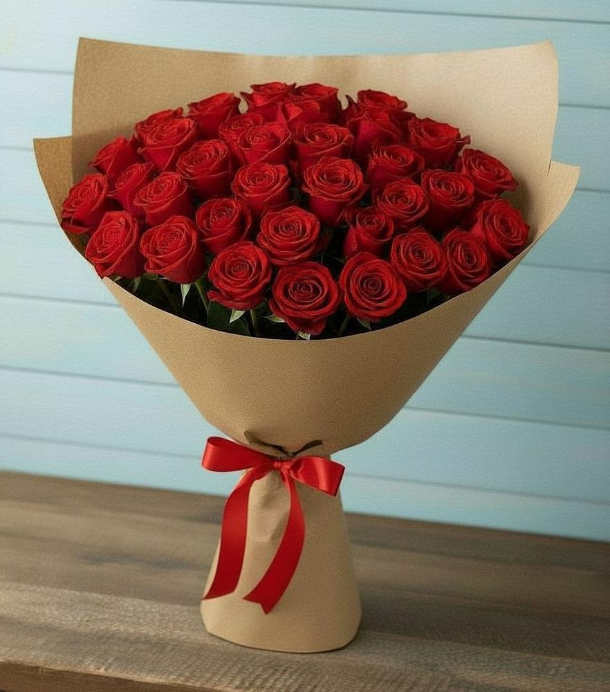 Букет Красные розы Милано в Саратовской