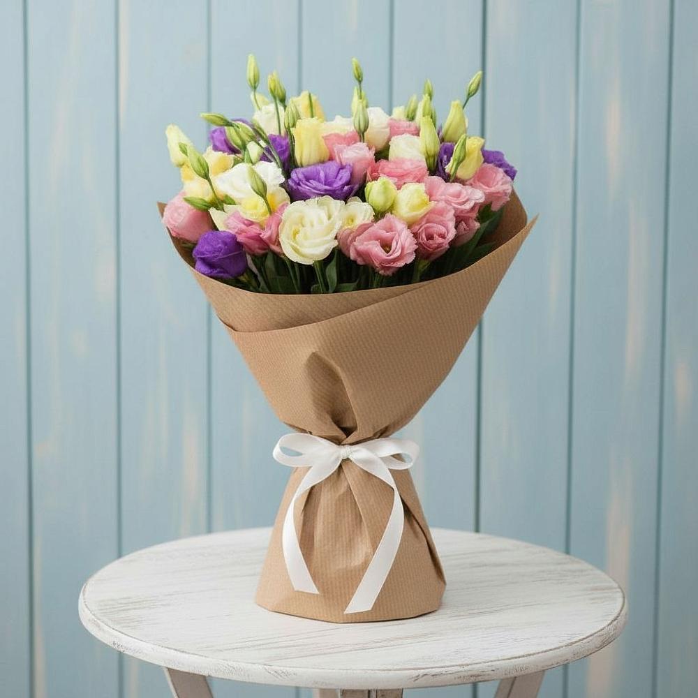 Букет цветов из: Лизиантусы в Саратовской