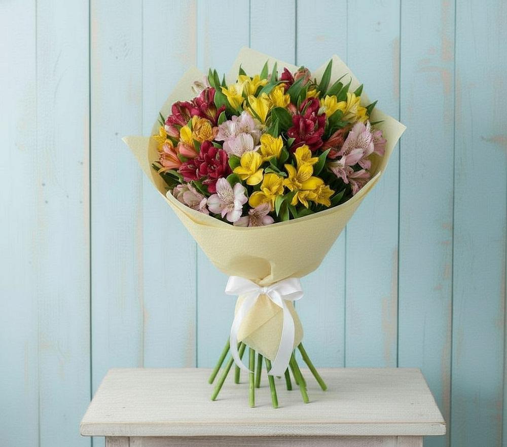 Букет цветов из: Альстромерии в Саратовской
