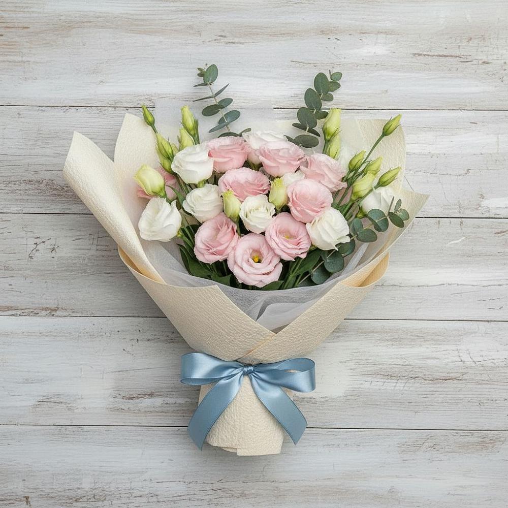 Букет цветов из: Лизиантусы в Саратовской